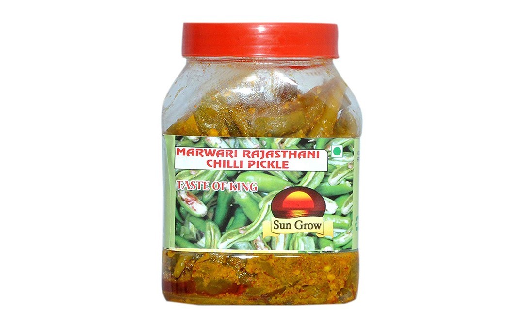 Sun Grow Marwari Rajasthani Chilli Pickle    Plastic Jar  1 kilogram